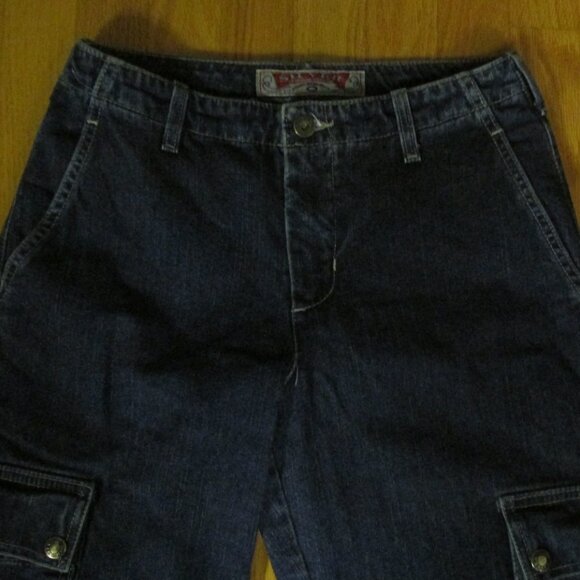 SILVER BOY'S SIZE 27 x 33 JEANS MED BLUE SLUB DENIM CARGO PANTS WORK FARM - Picture 3 of 15